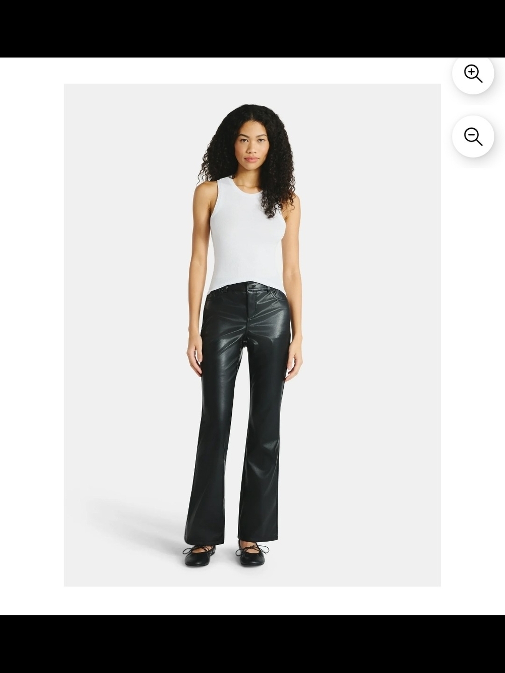 No Boundaries Black Faux-Leather Boot Cut Jeans